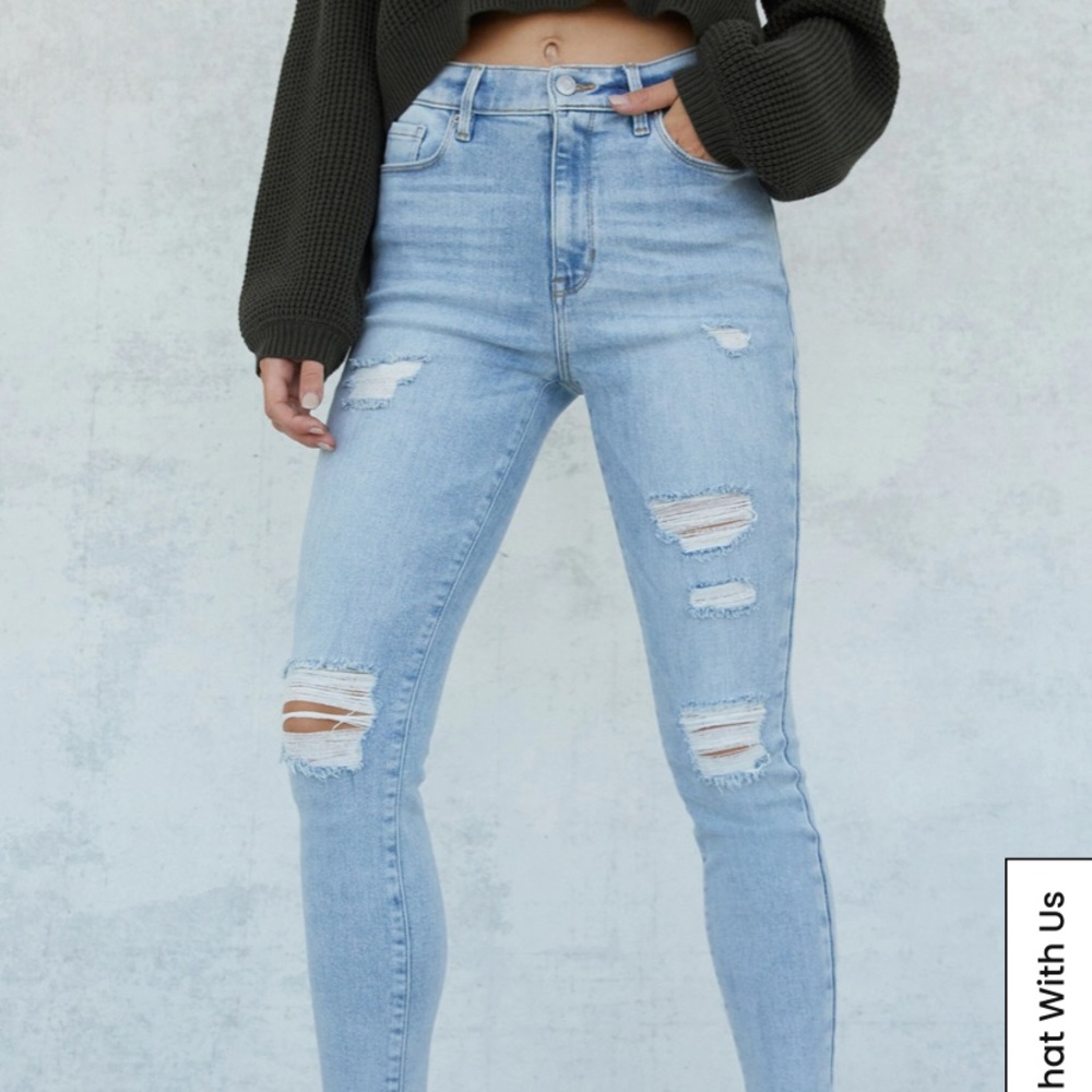 Pacsun High Rise Ripped Skinny Jeggings